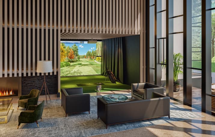 TrackMan Golf Simulator for Hotel lobby