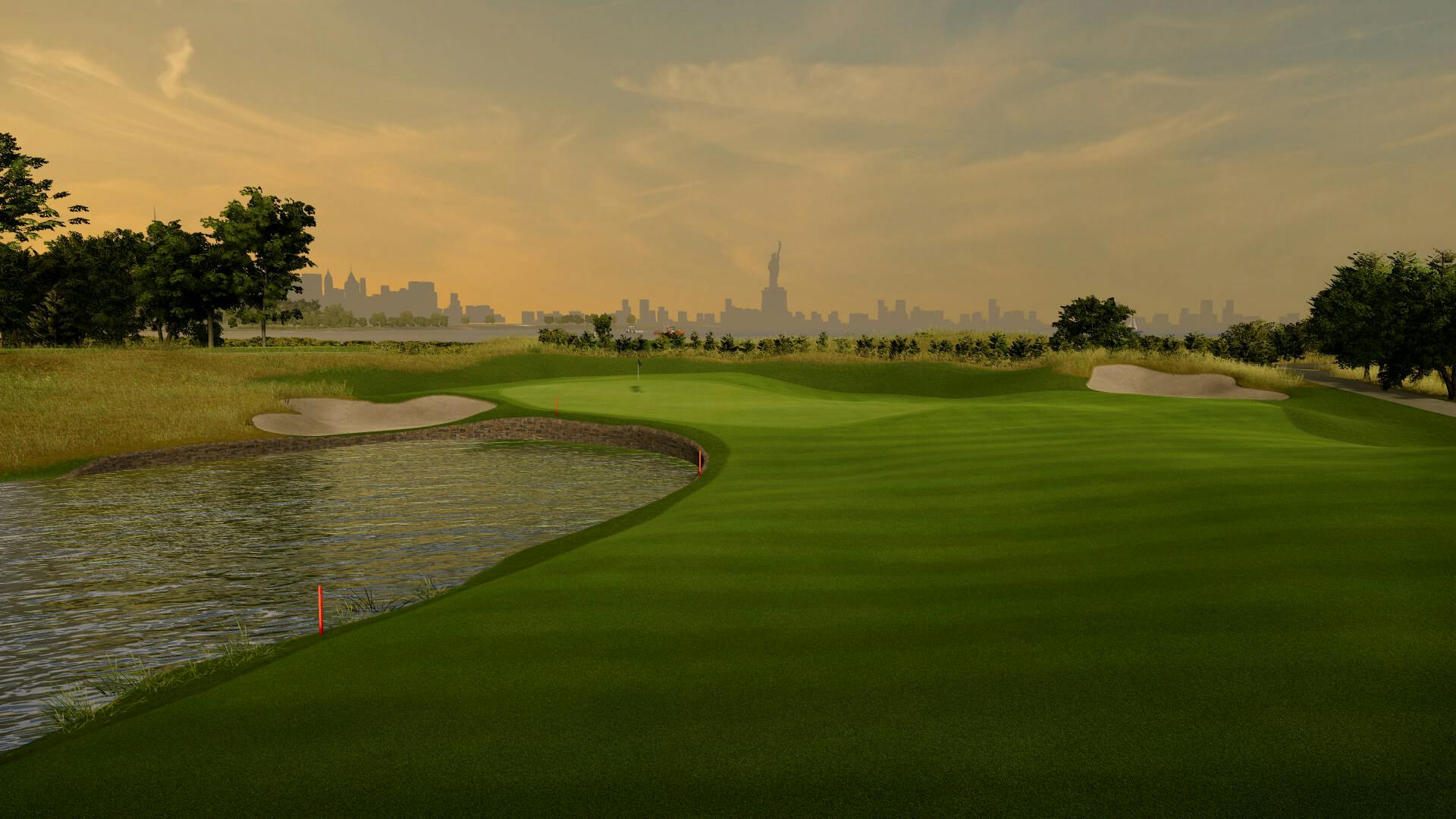 Play virtual golf courses - TrackMan Simulator