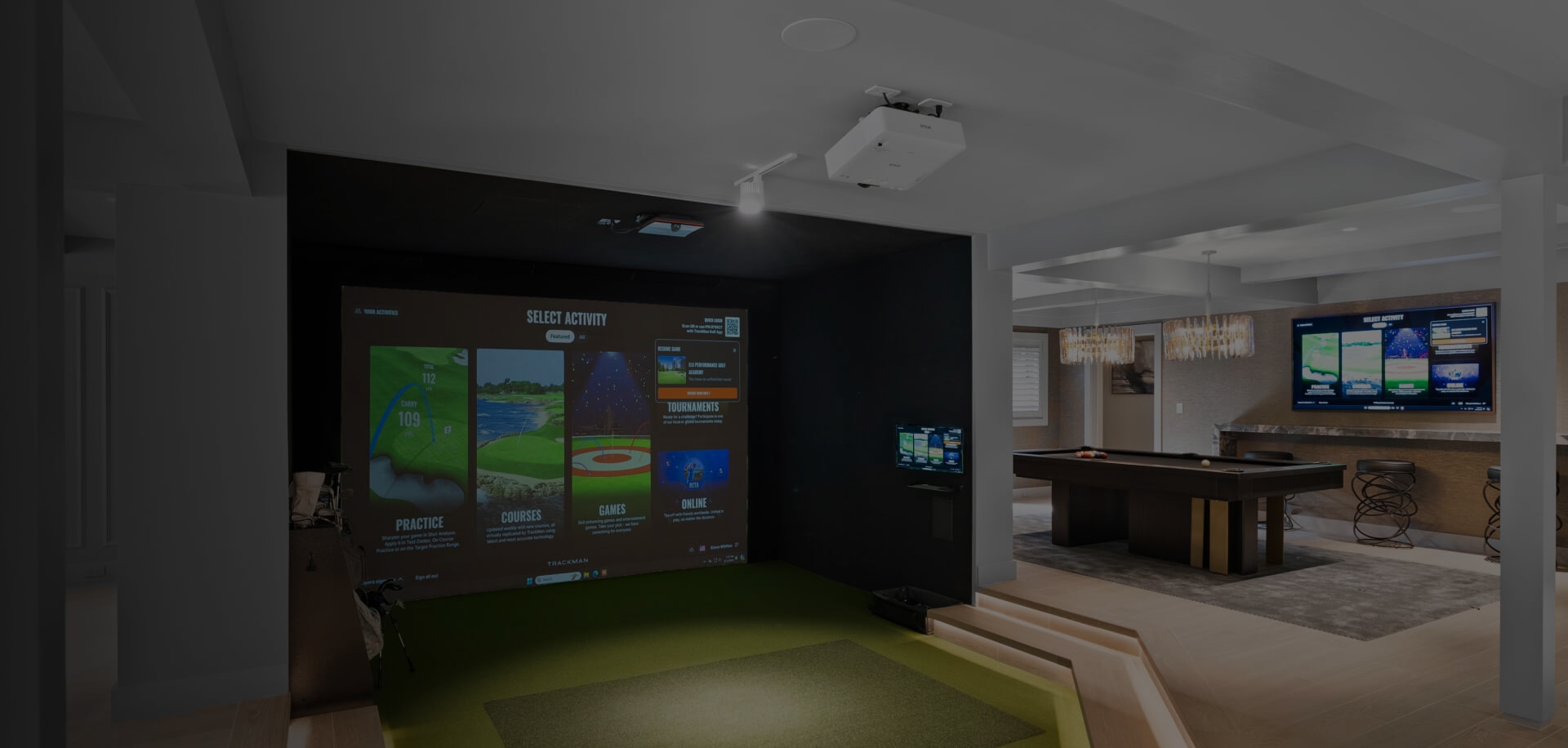 Trackman Private Golf Simulator - Your Personal Golf Haven